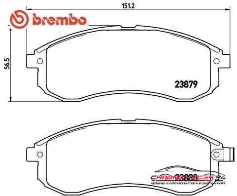 Achat de BREMBO P 54 033 Kit de plaquettes de frein, frein à disque pas chères