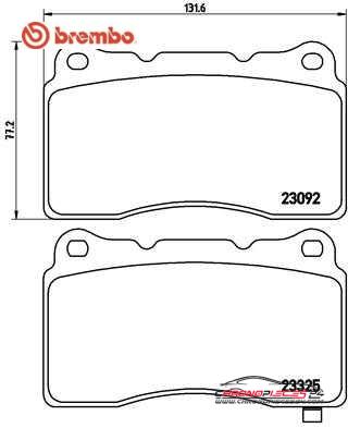 Achat de BREMBO P 54 039 Kit de plaquettes de frein, frein à disque pas chères