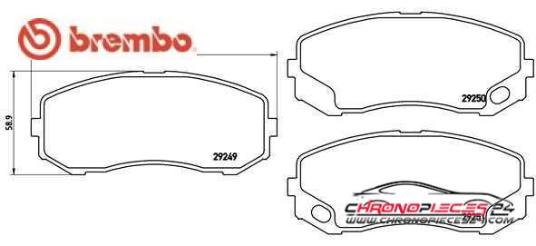 Achat de BREMBO P 54 043 Kit de plaquettes de frein, frein à disque pas chères