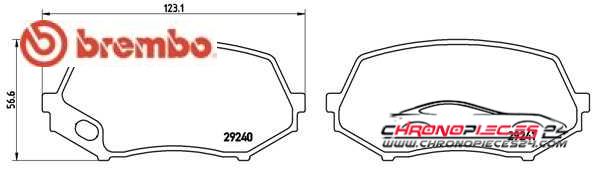 Achat de BREMBO P 54 044 Kit de plaquettes de frein, frein à disque pas chères