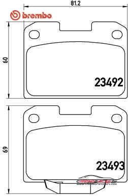 Achat de BREMBO P 54 048 Kit de plaquettes de frein, frein à disque pas chères