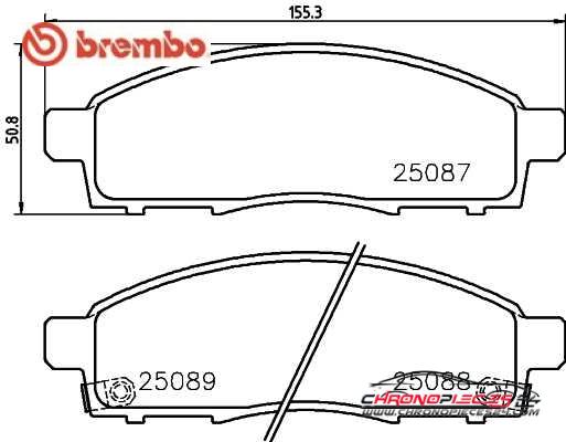 Achat de BREMBO P 54 055 Kit de plaquettes de frein, frein à disque pas chères