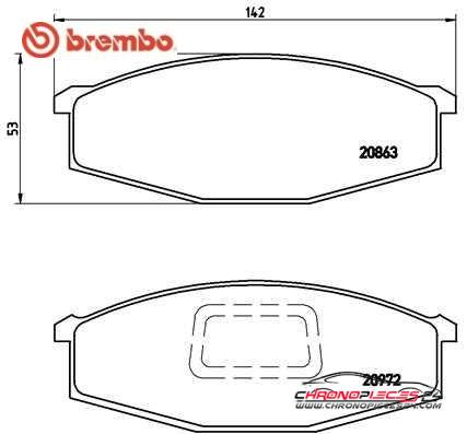 Achat de BREMBO P 56 012 Kit de plaquettes de frein, frein à disque pas chères