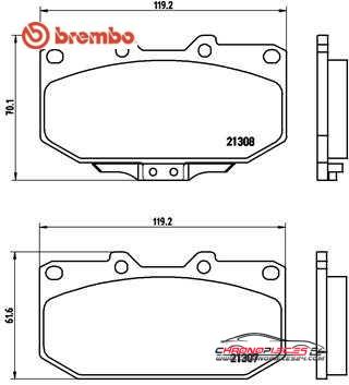 Achat de BREMBO P 56 025 Kit de plaquettes de frein, frein à disque pas chères