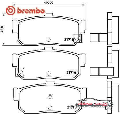 Achat de BREMBO P 56 029 Kit de plaquettes de frein, frein à disque pas chères