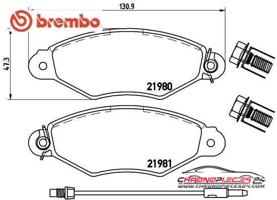 Achat de BREMBO P 56 038 Kit de plaquettes de frein, frein à disque pas chères