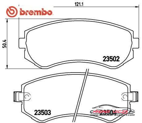 Achat de BREMBO P 56 039 Kit de plaquettes de frein, frein à disque pas chères