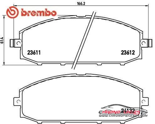 Achat de BREMBO P 56 041 Kit de plaquettes de frein, frein à disque pas chères