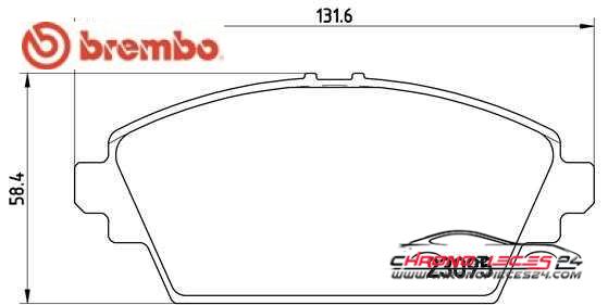 Achat de BREMBO P 56 044 Kit de plaquettes de frein, frein à disque pas chères