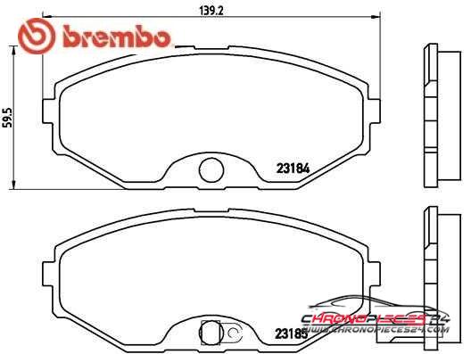 Achat de BREMBO P 56 045 Kit de plaquettes de frein, frein à disque pas chères