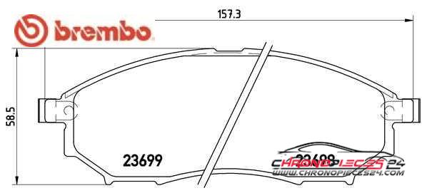 Achat de BREMBO P 56 058 Kit de plaquettes de frein, frein à disque pas chères