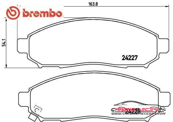 Achat de BREMBO P 56 059 Kit de plaquettes de frein, frein à disque pas chères