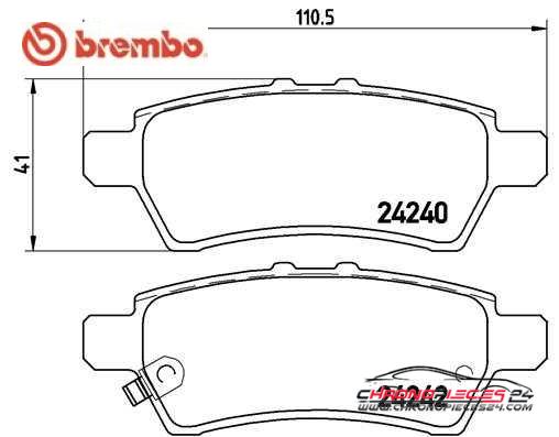 Achat de BREMBO P 56 060 Kit de plaquettes de frein, frein à disque pas chères