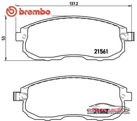 Achat de BREMBO P 56 065 Kit de plaquettes de frein, frein à disque pas chères