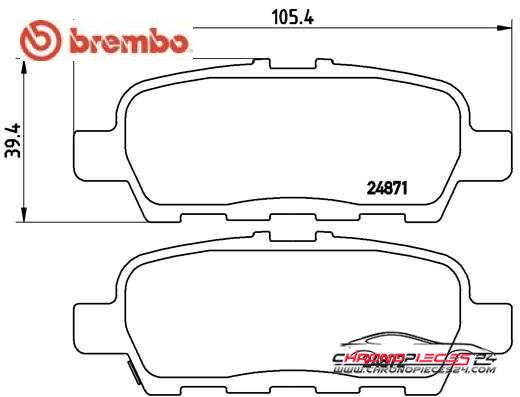 Achat de BREMBO P 56 068 Kit de plaquettes de frein, frein à disque pas chères