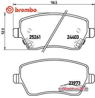 Achat de BREMBO P 56 086 Kit de plaquettes de frein, frein à disque pas chères