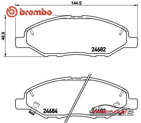 Achat de BREMBO P 56 088 Kit de plaquettes de frein, frein à disque pas chères