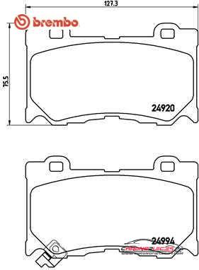 Achat de BREMBO P 56 089 Kit de plaquettes de frein, frein à disque pas chères