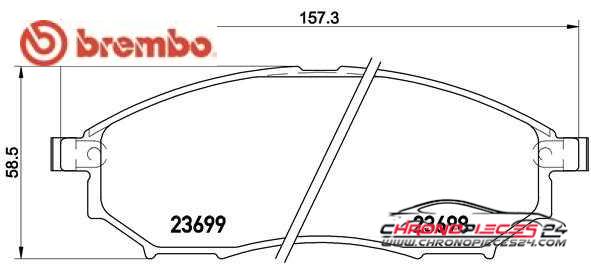 Achat de BREMBO P 56 094 Kit de plaquettes de frein, frein à disque pas chères