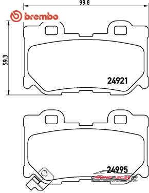 Achat de BREMBO P 56 095 Kit de plaquettes de frein, frein à disque pas chères