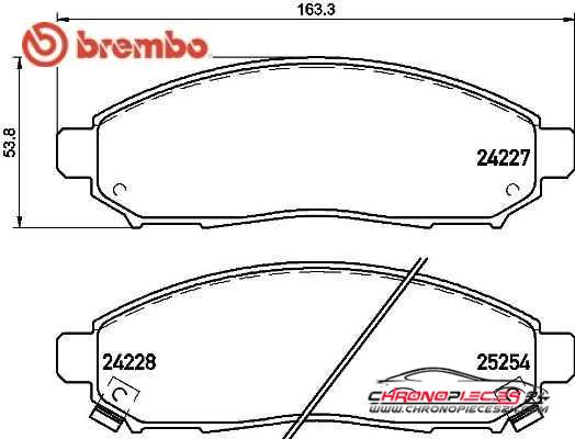 Achat de BREMBO P 56 096 Kit de plaquettes de frein, frein à disque pas chères