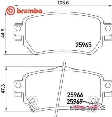 Achat de BREMBO P 56 098 Kit de plaquettes de frein, frein à disque pas chères