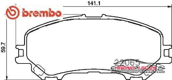 Achat de BREMBO P 56 100 Kit de plaquettes de frein, frein à disque pas chères