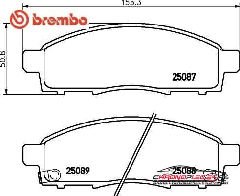 Achat de BREMBO P 56 102 Kit de plaquettes de frein, frein à disque pas chères