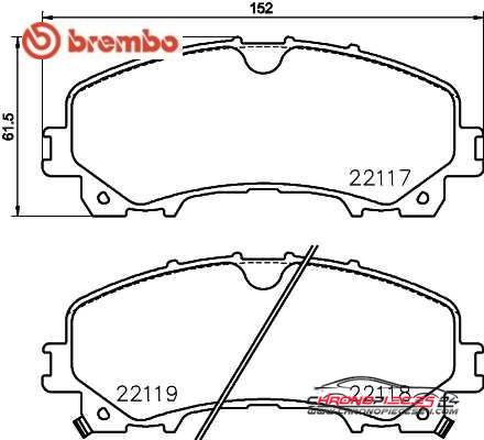 Achat de BREMBO P 56 106 Kit de plaquettes de frein, frein à disque pas chères