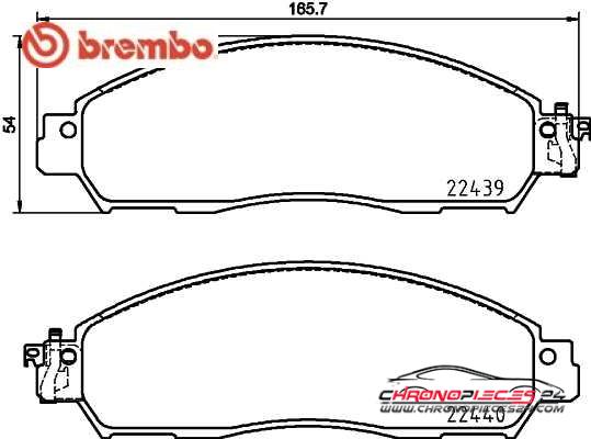 Achat de BREMBO P 56 118 Kit de plaquettes de frein, frein à disque pas chères