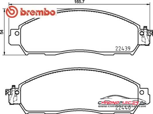 Achat de BREMBO P 56 120 Kit de plaquettes de frein, frein à disque pas chères