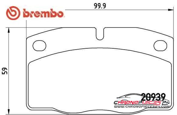 Achat de BREMBO P 59 005 Kit de plaquettes de frein, frein à disque pas chères