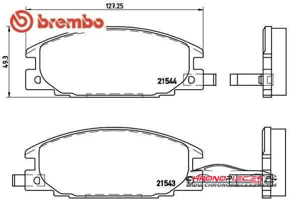 Achat de BREMBO P 59 015 Kit de plaquettes de frein, frein à disque pas chères