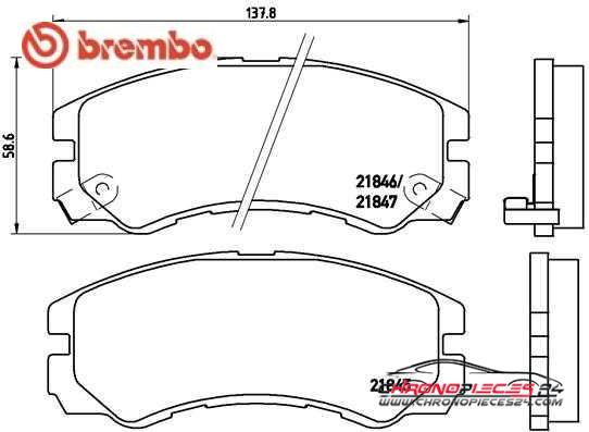 Achat de BREMBO P 59 020 Kit de plaquettes de frein, frein à disque pas chères