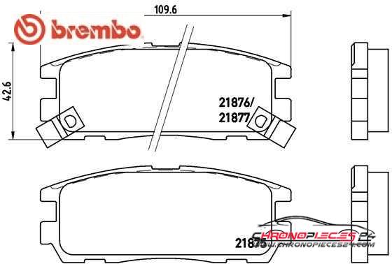 Achat de BREMBO P 59 021 Kit de plaquettes de frein, frein à disque pas chères