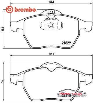 Achat de BREMBO P 59 022 Kit de plaquettes de frein, frein à disque pas chères