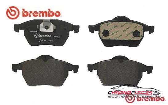 Achat de BREMBO P 59 022 Kit de plaquettes de frein, frein à disque pas chères