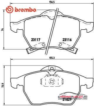 Achat de BREMBO P 59 029 Kit de plaquettes de frein, frein à disque pas chères