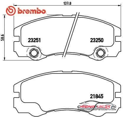 Achat de BREMBO P 59 033 Kit de plaquettes de frein, frein à disque pas chères