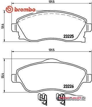 Achat de BREMBO P 59 036 Kit de plaquettes de frein, frein à disque pas chères