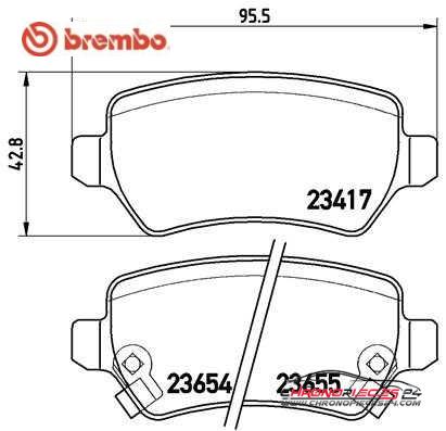 Achat de BREMBO P 59 038 Kit de plaquettes de frein, frein à disque pas chères