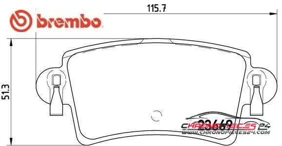 Achat de BREMBO P 59 040 Kit de plaquettes de frein, frein à disque pas chères