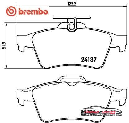 Achat de BREMBO P 59 042 Kit de plaquettes de frein, frein à disque pas chères