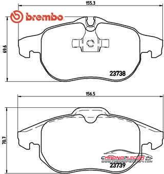 Achat de BREMBO P 59 043 Kit de plaquettes de frein, frein à disque pas chères