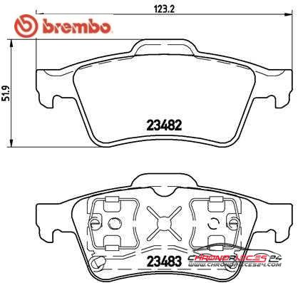 Achat de BREMBO P 59 044 Kit de plaquettes de frein, frein à disque pas chères