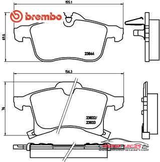 Achat de BREMBO P 59 045 Kit de plaquettes de frein, frein à disque pas chères