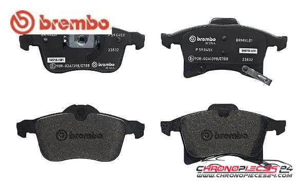 Achat de BREMBO P 59 045X Kit de plaquettes de frein, frein à disque pas chères