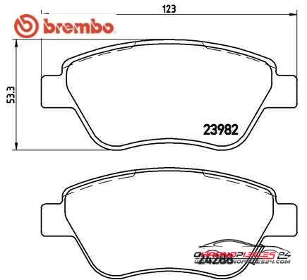 Achat de BREMBO P 59 051 Kit de plaquettes de frein, frein à disque pas chères