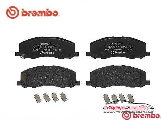 Achat de BREMBO P 59 058 Kit de plaquettes de frein, frein à disque pas chères