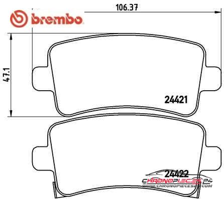 Achat de BREMBO P 59 059 Kit de plaquettes de frein, frein à disque pas chères